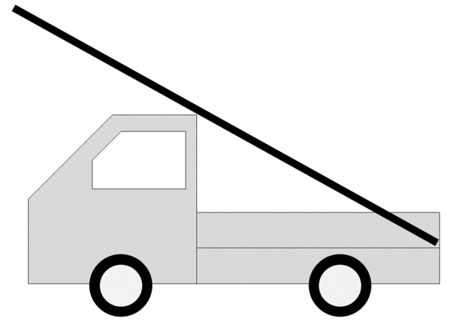 軽トラックに４ｍ長のパイプ等を積載する方法: 果樹栽培と電気工作